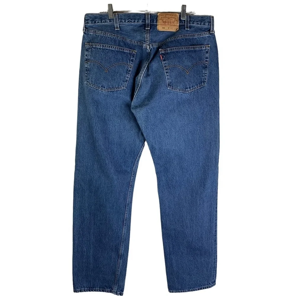 Men’s Levi’s 501 Denim Button Fly Jeans Medium Wash Size 40”X34” Great Condition